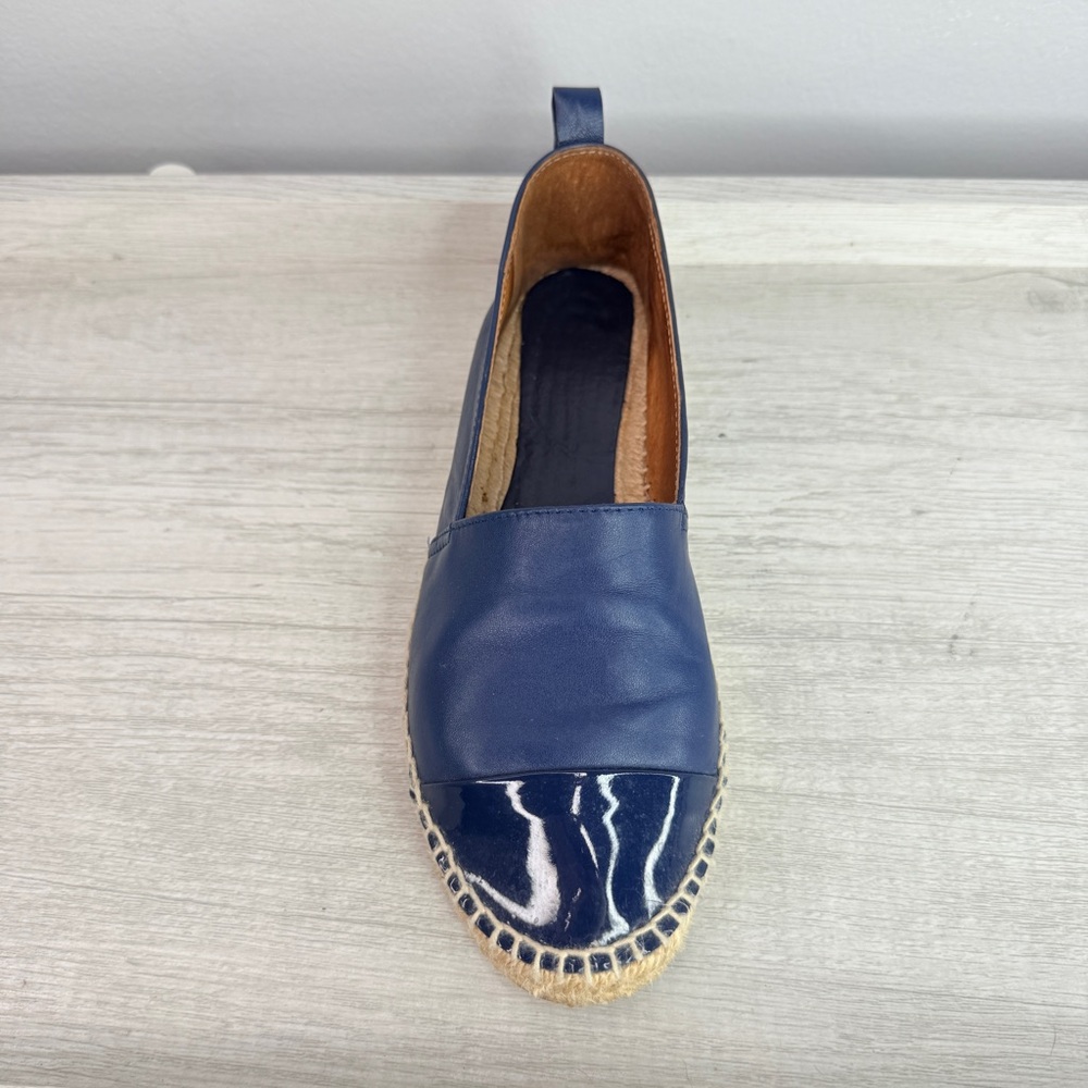 Like New! Patricia Green Lynn blue leather espadrilles size 6 - Picture 5 of 13